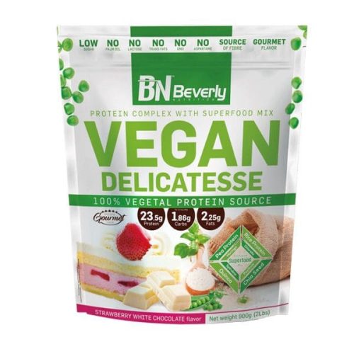 Beverly Nutrition Vegan Protein - Vegán fehérje 900 g - 3 ízben Epres fehércsoki